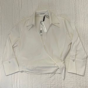 *NWT* Collared Wrap Blouse